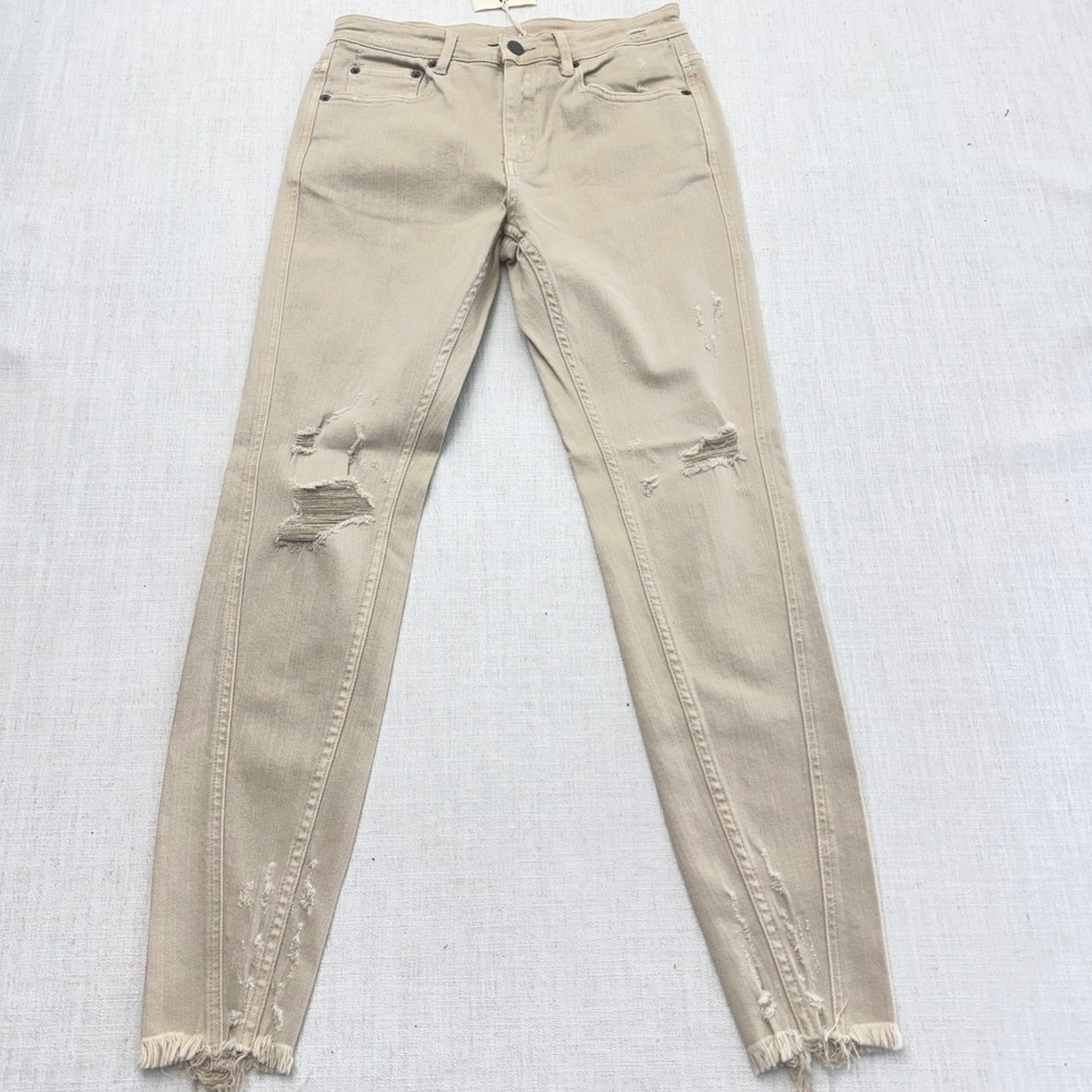 Ser.o.ya Diego Skinny Jeans Sand‎ Dune Distressed Frayed Hem Size 28x28